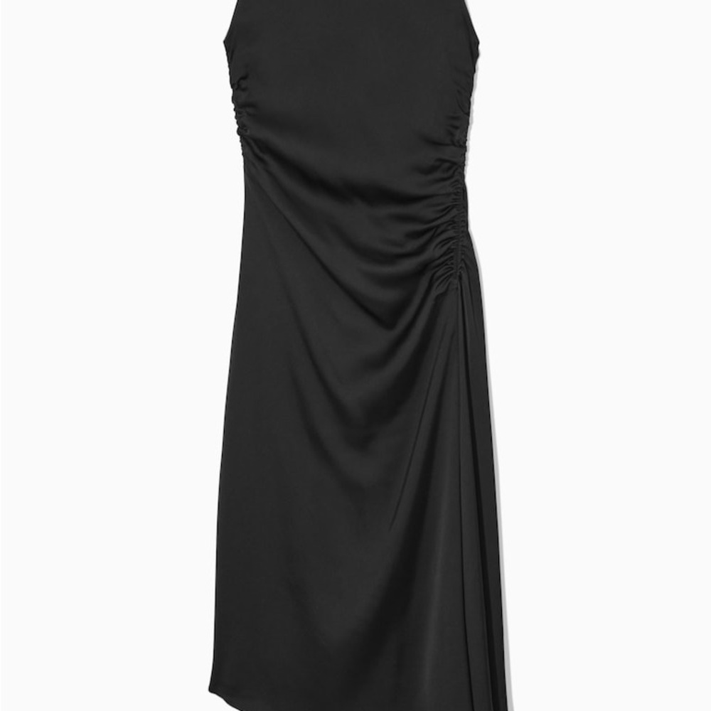 COS Asymmetrical ruched dress